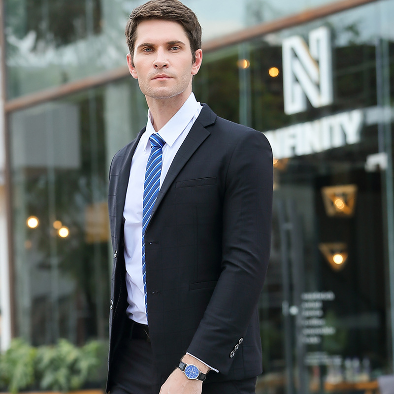 职业正装公司职员西装男女同款黑色藏青色西服套装4s店银行工作服