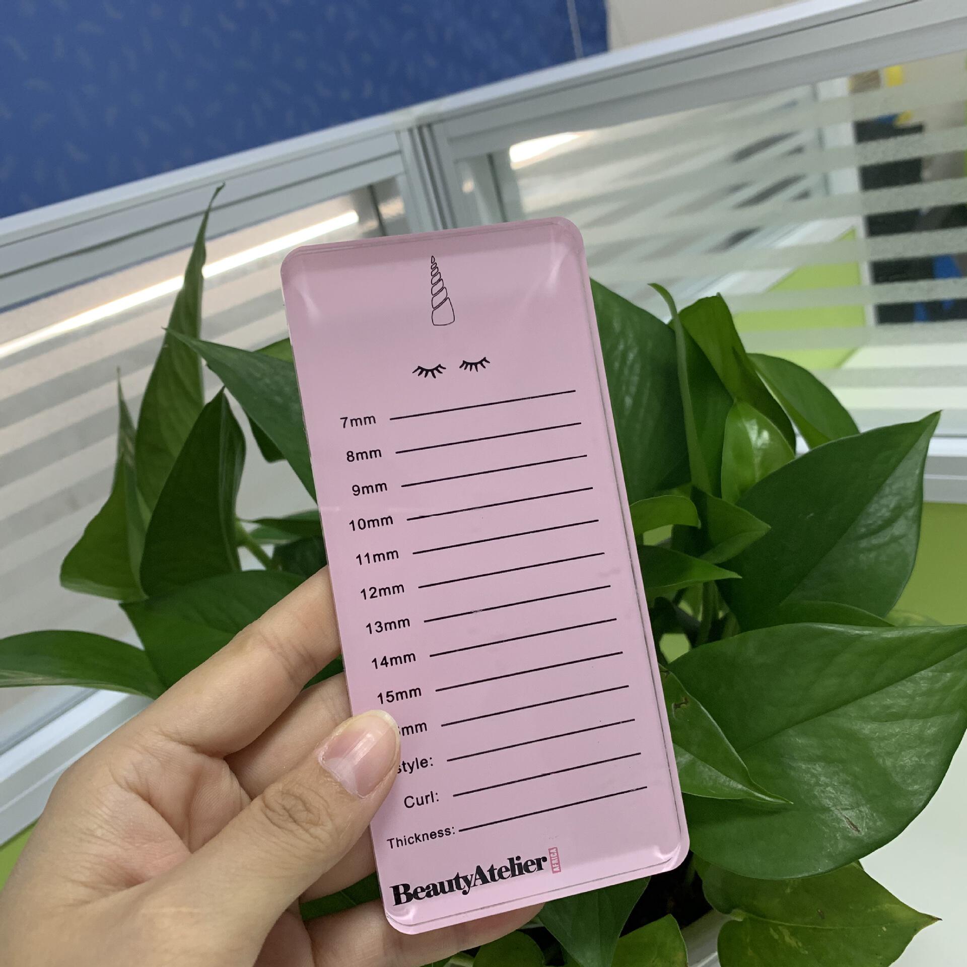 厂家现做亚克力睫毛板美容师便捷手持嫁接睫毛板展示板透明展示架