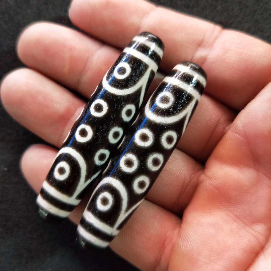 批发复古老玛瑙21眼天珠吊坠diy配饰 高油风化马蹄纹包浆