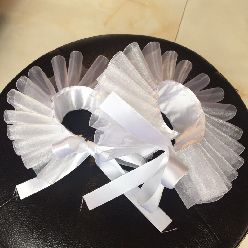 跨境 手工维多利亚宫廷拉夫领雪纱假领戏剧舞台造型婚纱照