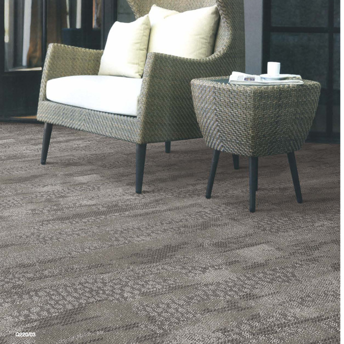 供应酒店地毯公寓会所地毯型号凯领3系列尼龙簇绒奥甘尼克地毯