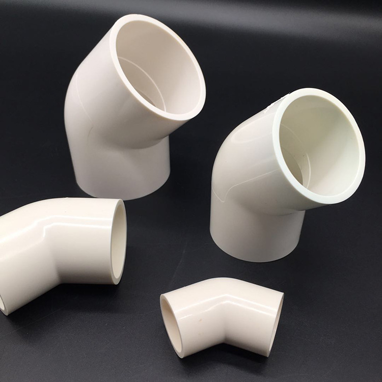 pvc给水管件 pvc给水45度弯头 各种规格的供水用小弯pvc供水45度
