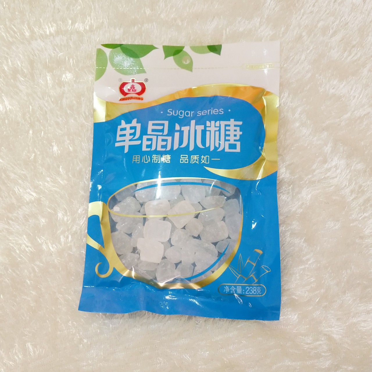 厂家批发鑫果旺袋装单晶冰糖可直接食用调味品家用烘焙238g