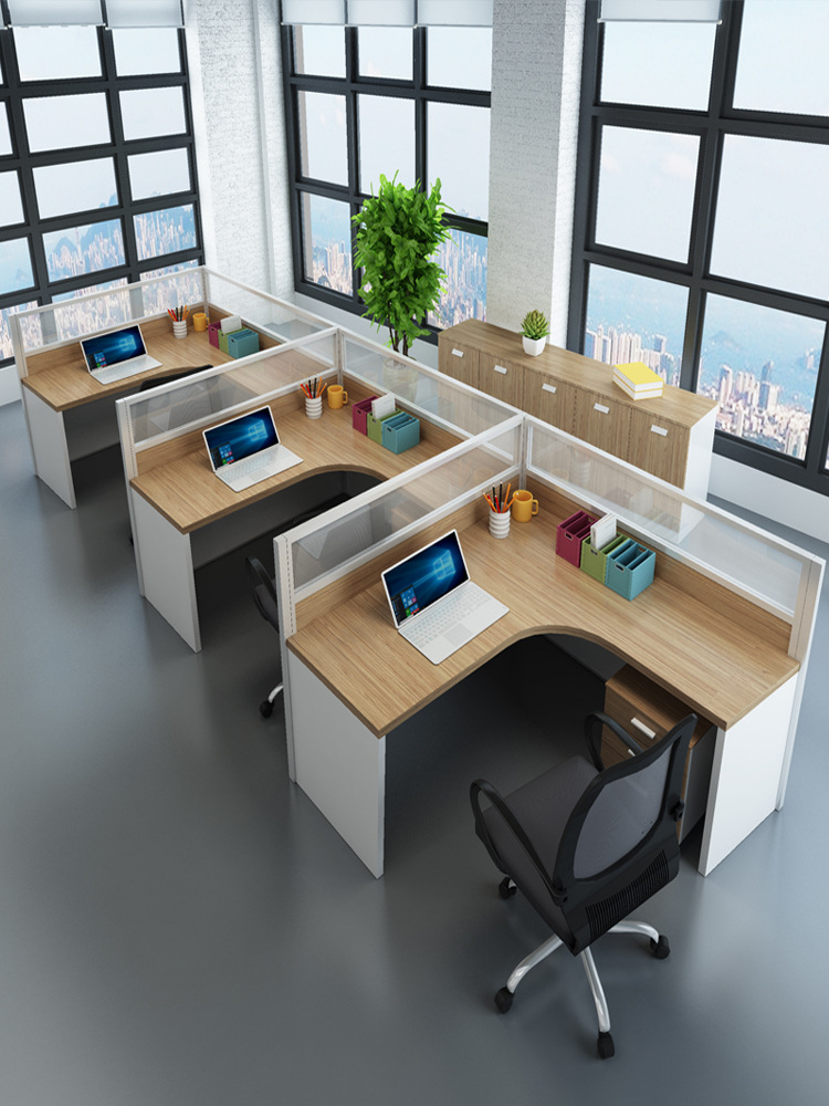 办公桌椅组合职员屏风工位办公室246人位简约现代桌子卡位卡座