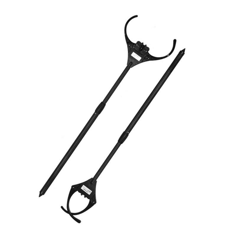 铝合金自卫防暴脚叉防护钢叉学校安保防身钢叉带锁多功能抓捕器