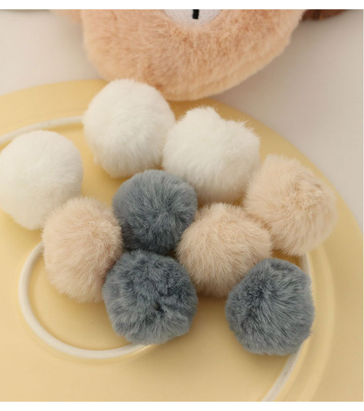 秋冬单孔吊坠挂件兔毛球毛绒耳钉diy耳环饰品手作材料配件