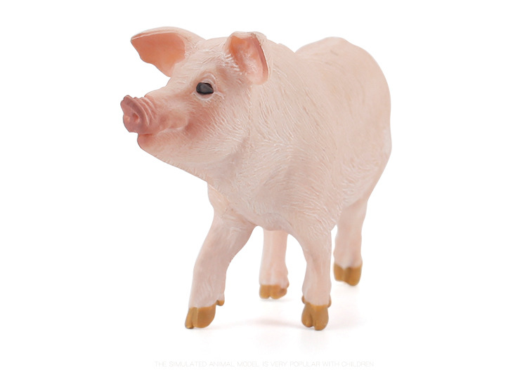 仿真家禽动物农场牧场场景周边小母猪模型跨境小号实心科教摆件