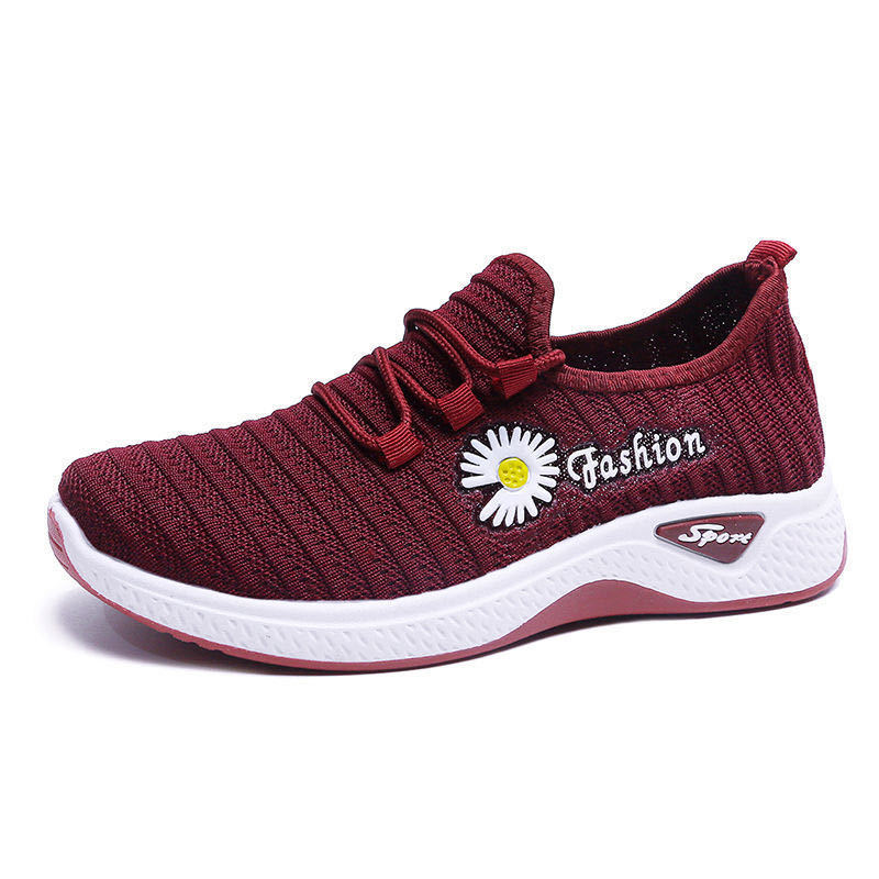 2023 Flying Woven Shoes Women's Spring New Student Casual Breathable Sneaker Pumps Old Beijing Cloth Shoes Slip-on