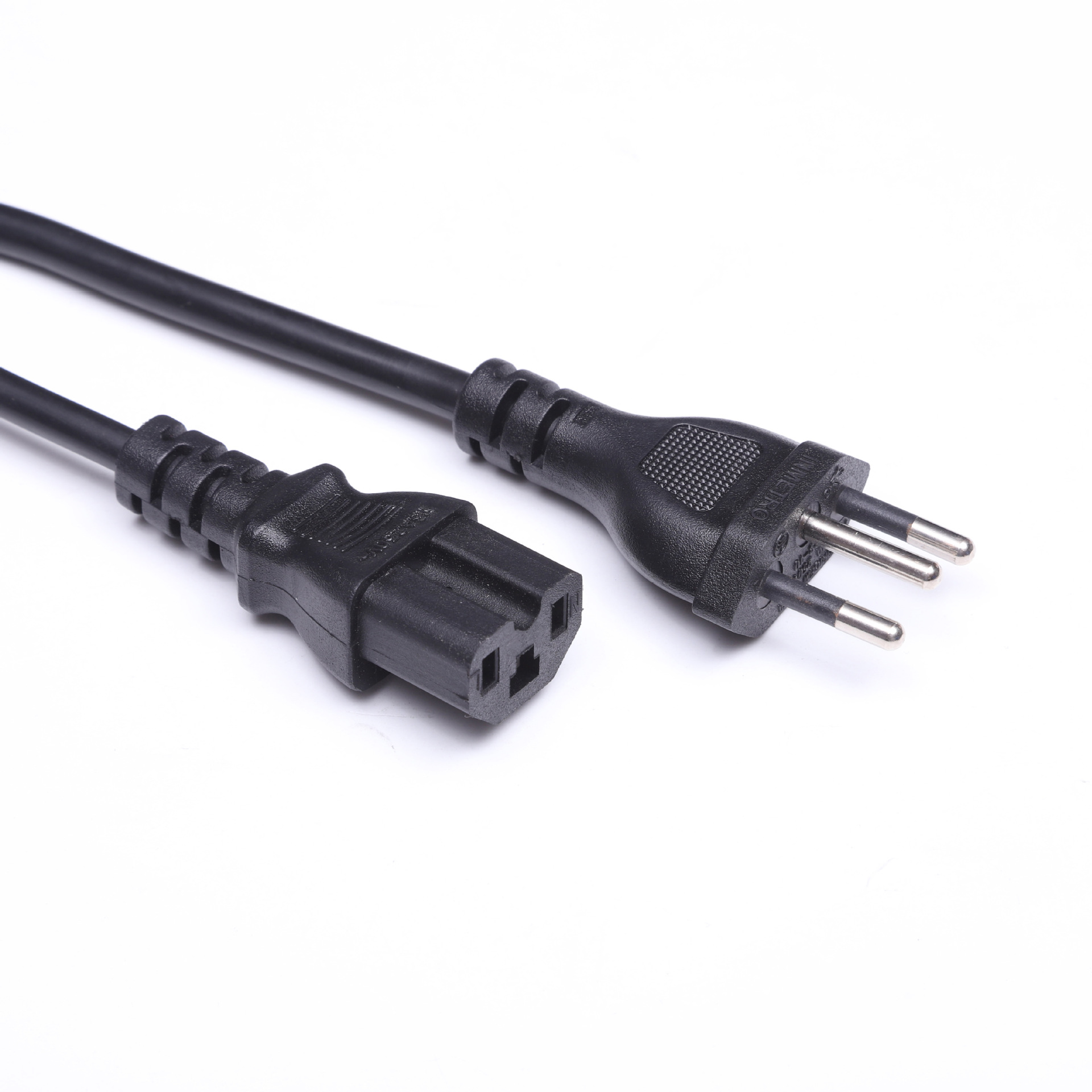 厂家直销巴西巴西三插电源线 巴西电源线插头 尾插电脑管