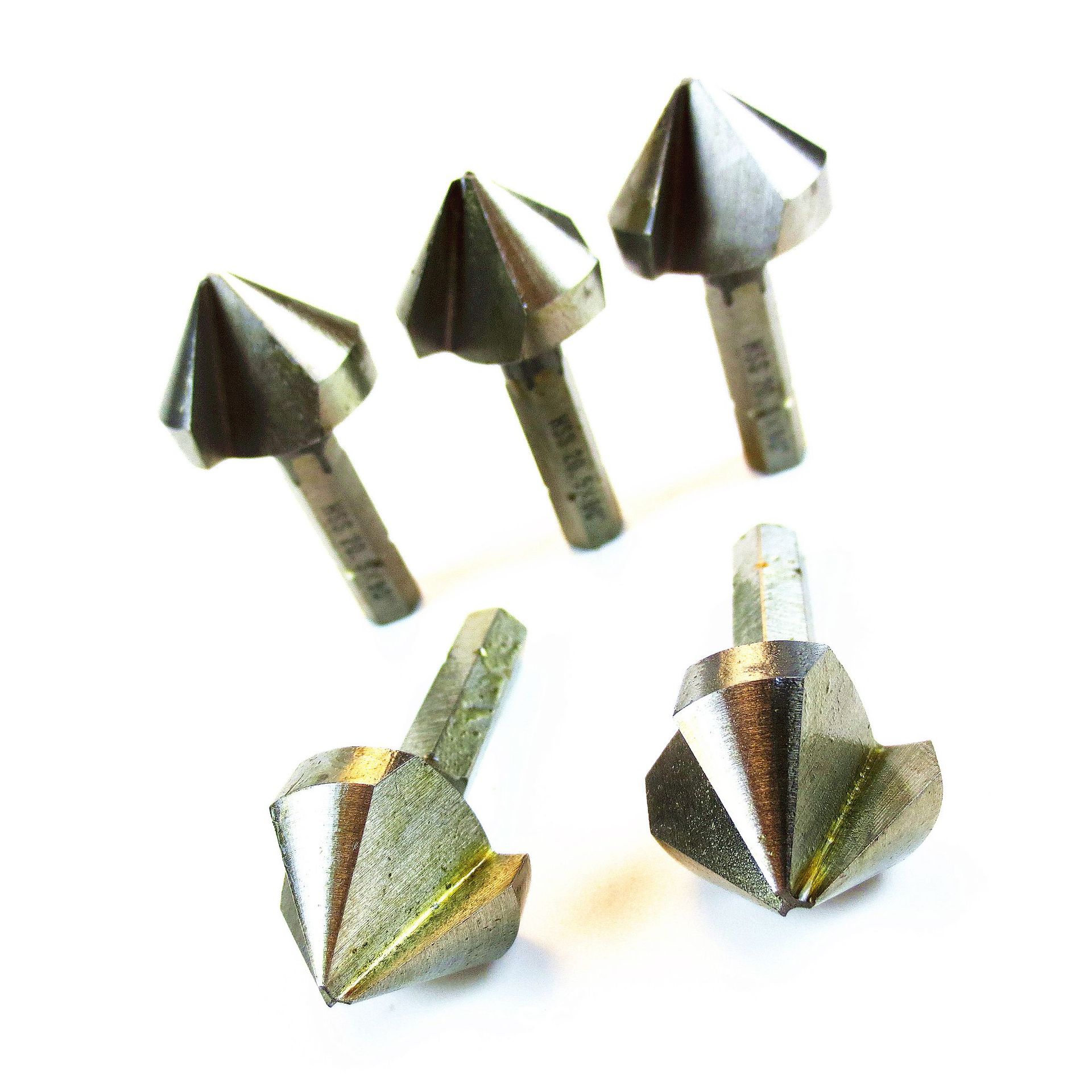 六方柄三刃锪钻/六角柄倒角刀/手用倒角刀:20.5×90°-1/4"