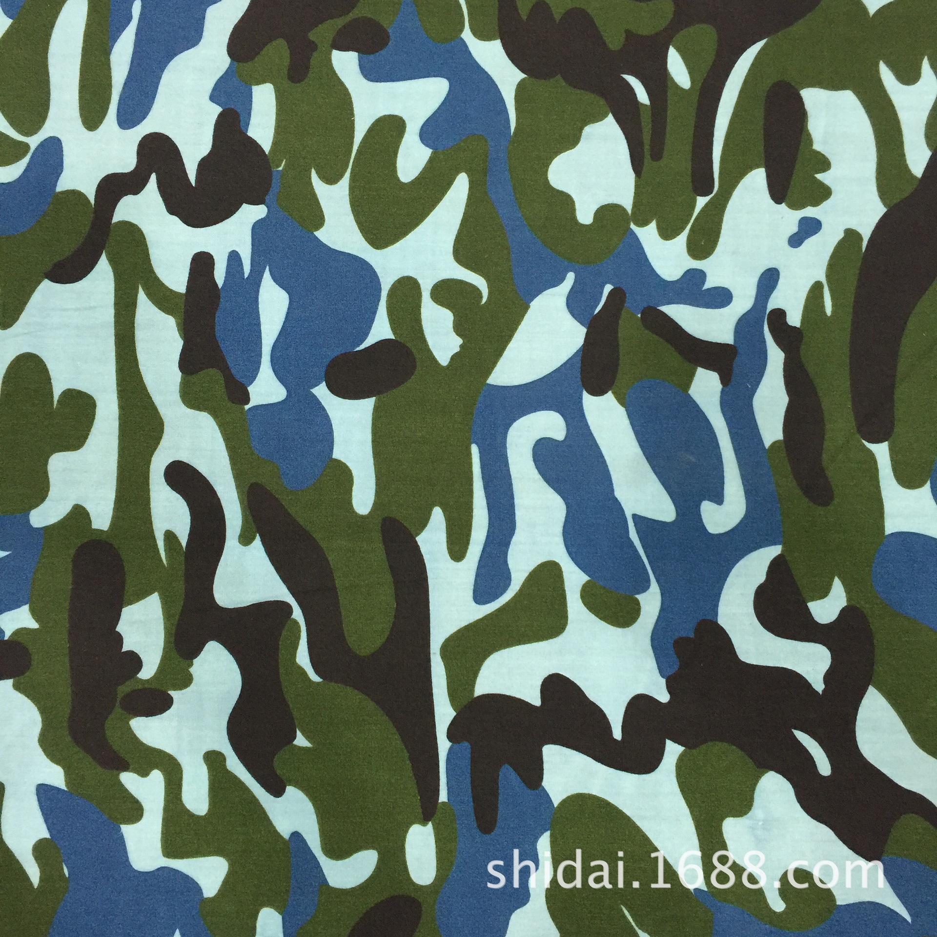 87款海洋海军迷彩面料 夏季军训面料平纹透气抗撕裂厂家直销