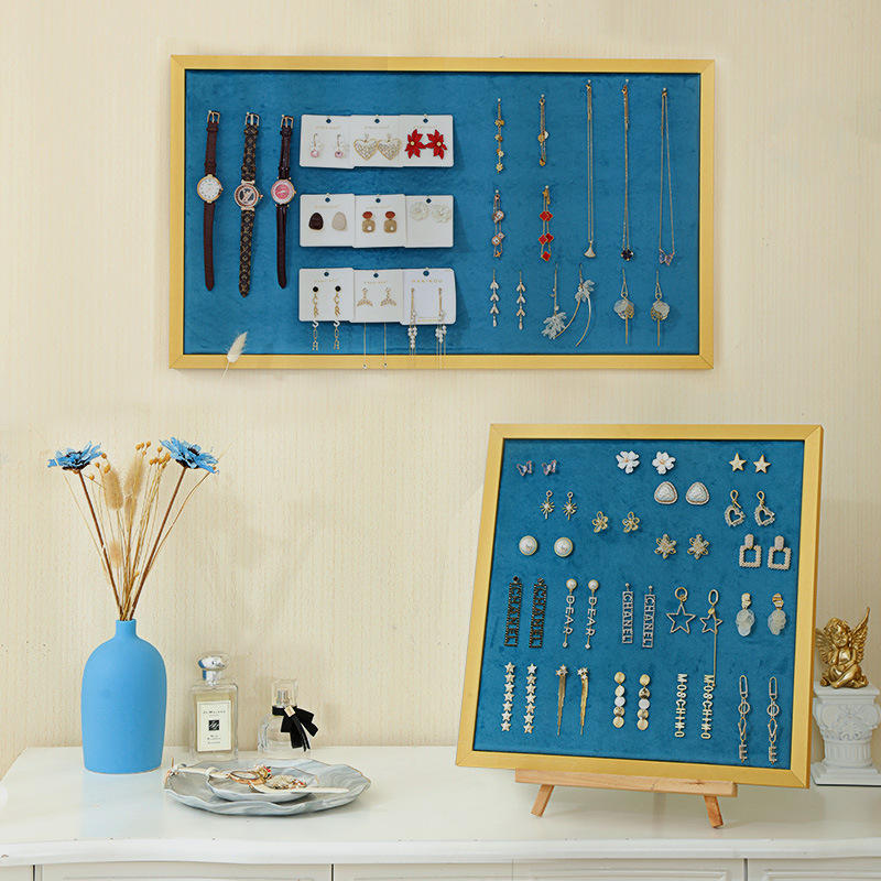 首饰展示饰品架 北欧摆台项链耳钉收纳架 木质挂墙陈列样品展示架