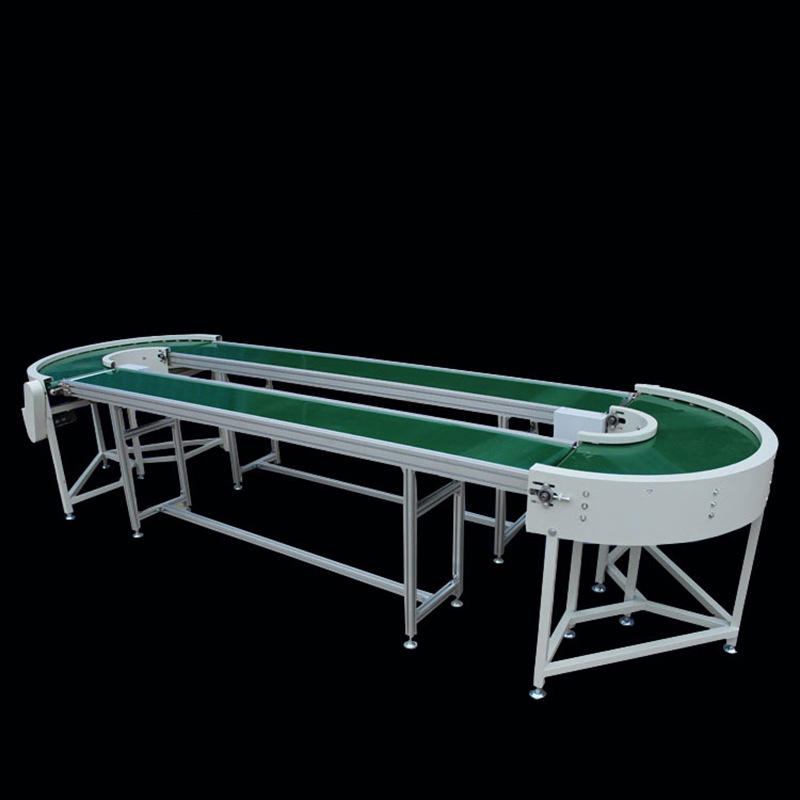 现货环形输送机厂家360度转弯机订制食品环形输送机皮带流水线