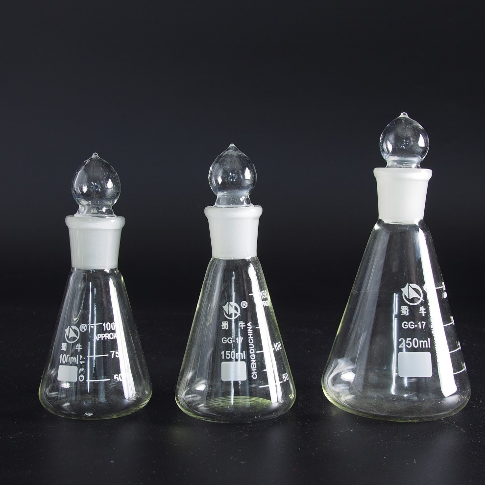 蜀牛 高硼硅具塞三角烧瓶 50ml/100ml/150ml/250ml/500ml/1000ml