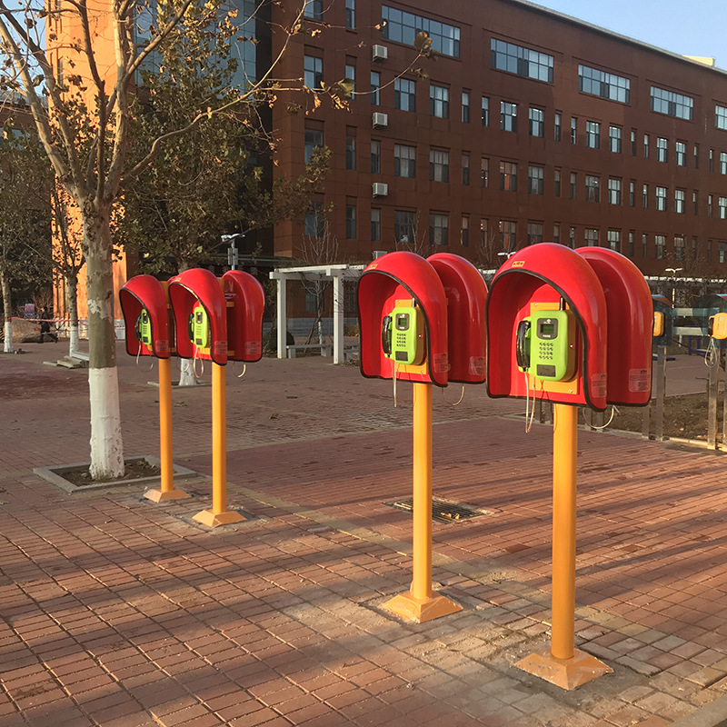 校园玻璃钢电话亭 公用立柱电话亭 防水防雨电话罩 考勤机挡雨罩