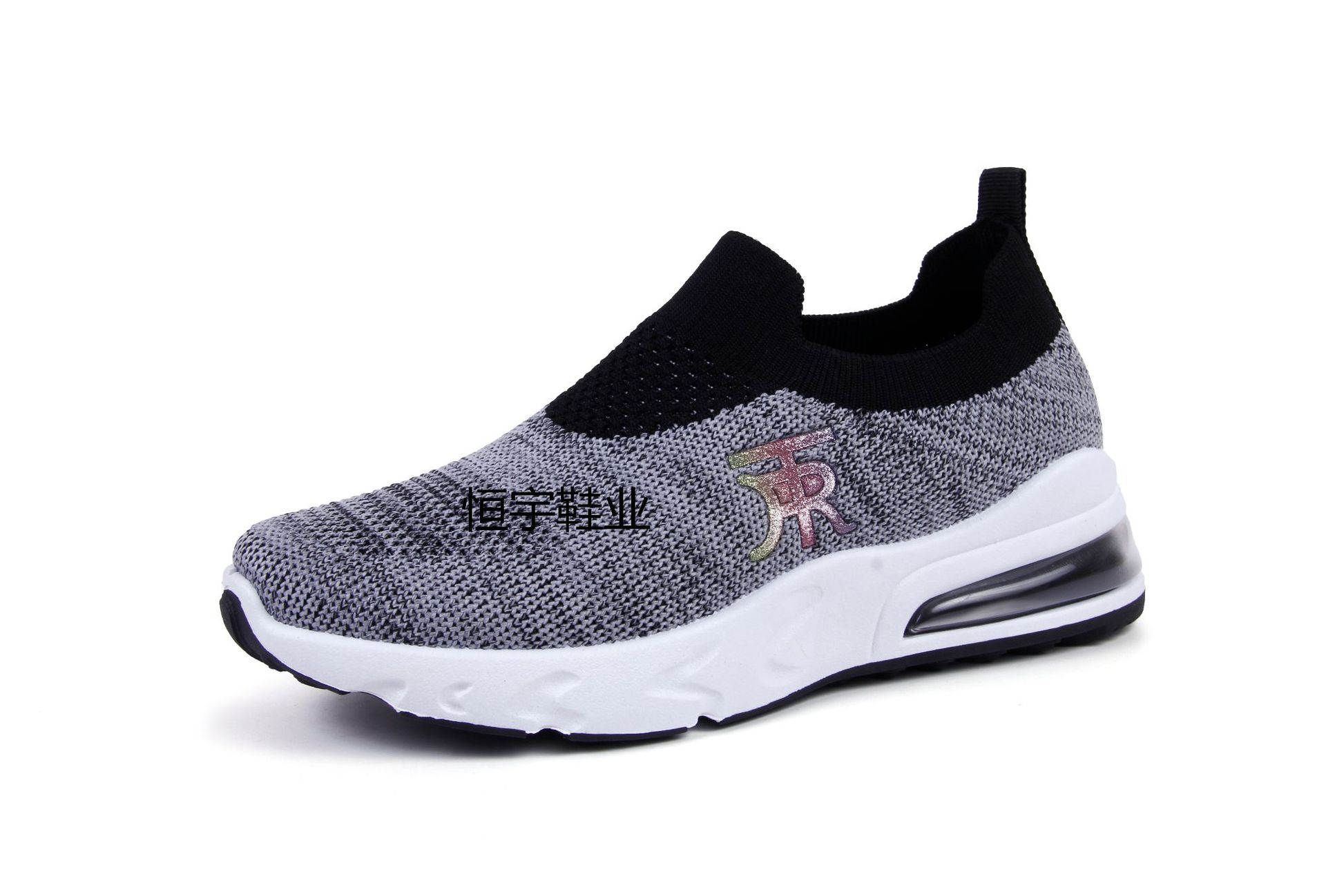 Hengyu 2023 Women's Shoes Breathable New Women's Large Air Cushion Dynamic Casual Fashionable Shoes Flying Woven Shoes Lightweight Flying Woven Surface Running Shoes