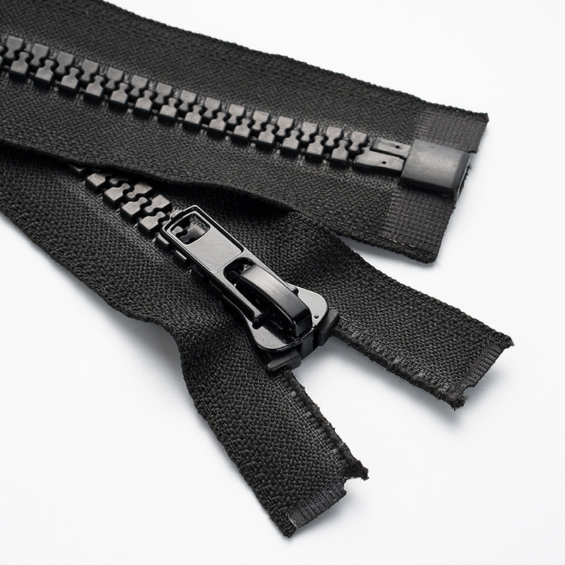 厂家批发10号树脂拉链开尾现货大号粗齿塑料胶牙服装箱包帐篷户外