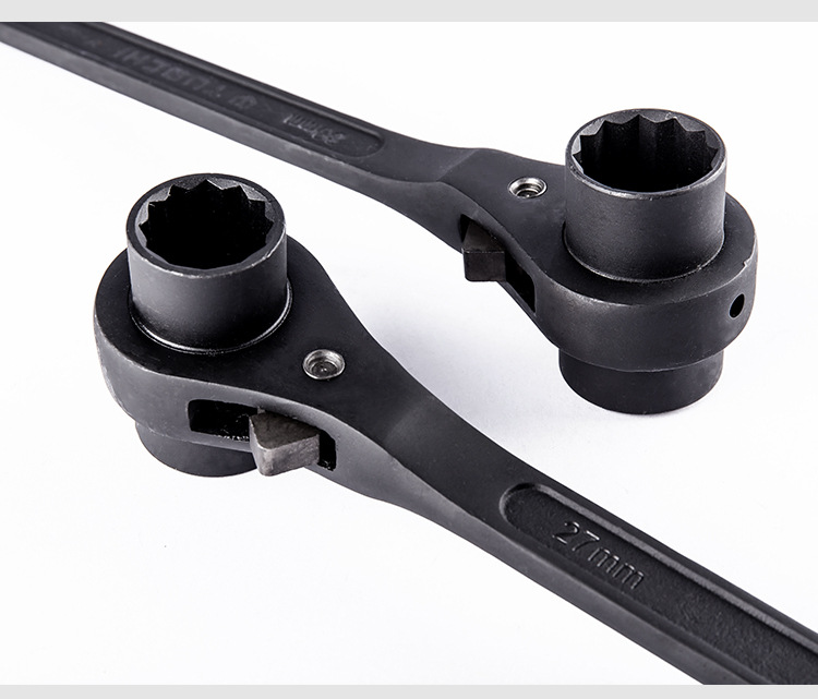 拓驰自动双向尖尾套筒扳手快速棘轮扳手动工具架工尖头省力快棘轮