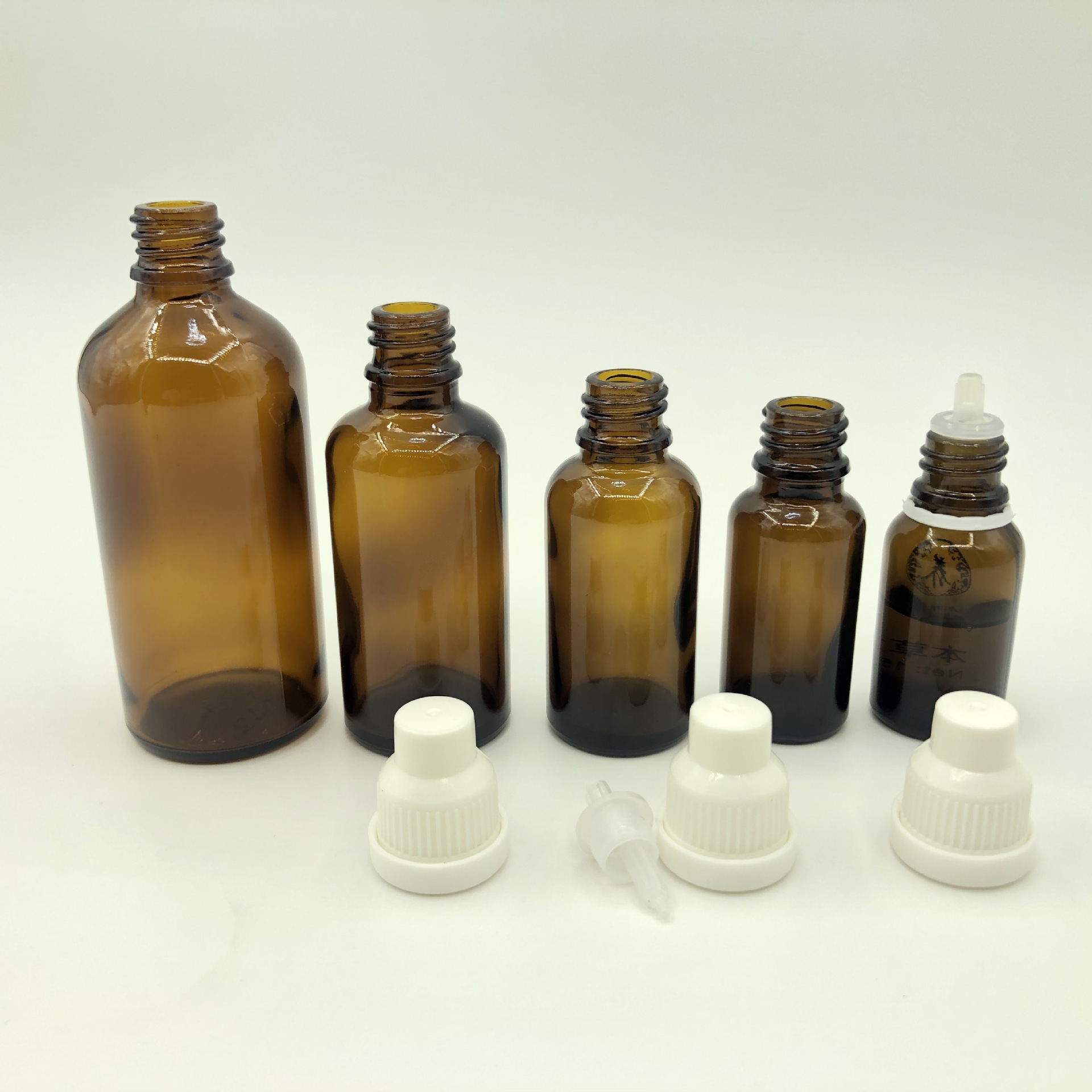 精油瓶 5ml10ml30ml50ml茶色精油分装瓶 棕色精油玻璃滴瓶调配瓶