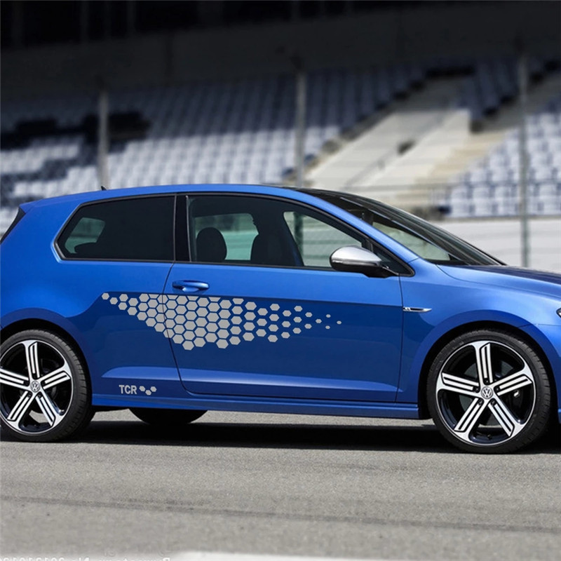 适用于大众全系polo高尔夫 mk6 mk7车门车贴车身改装个性贴纸