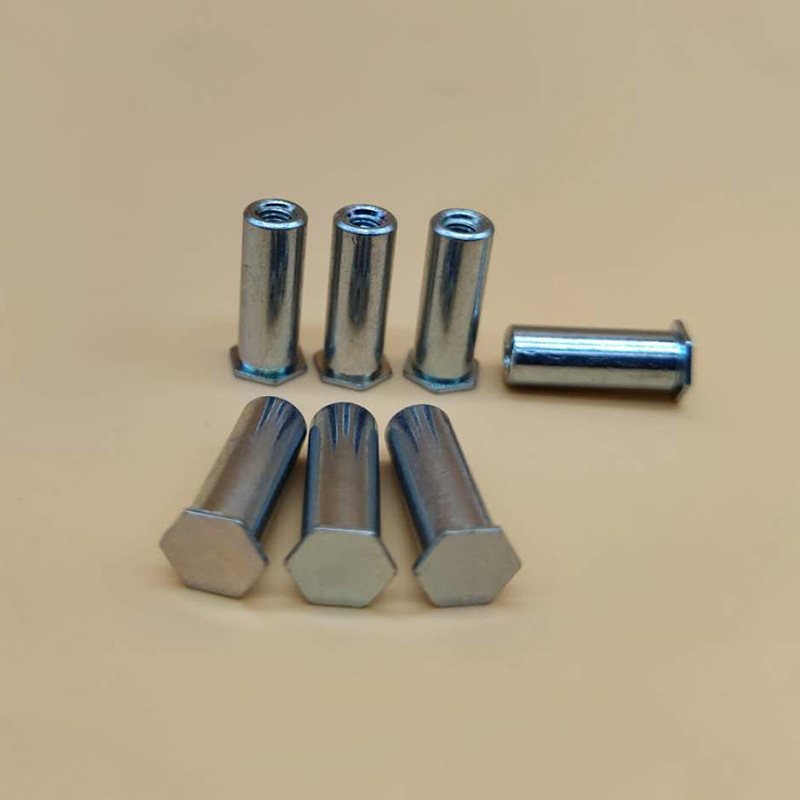 六角压铆螺柱 高强度五金冲压件螺丝 环保彩锌汽车冲压件配件螺栓