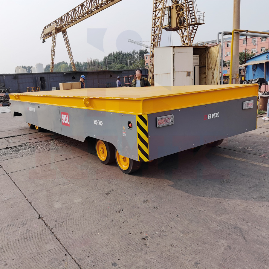 载重50吨过跨平板车 重型结构件搬运平台 电动转运车