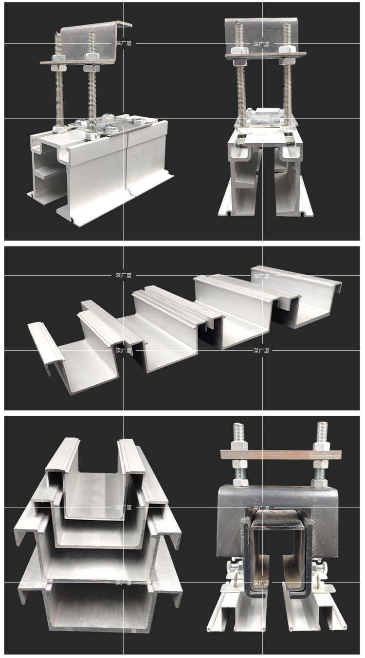 活动隔断墙五金配件折叠门轨道吊轨推拉门滑轨屏风铝型材直轨维修
