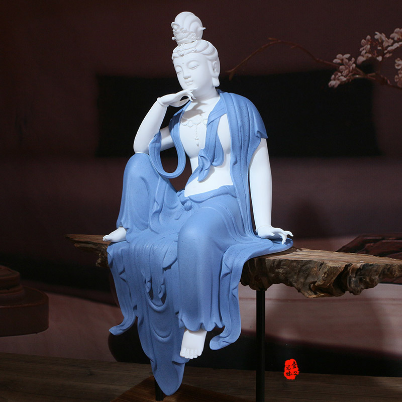 否尺寸白瓷绿观音(无底座),白瓷红观音(无底座),白瓷蓝色观音(无底座)