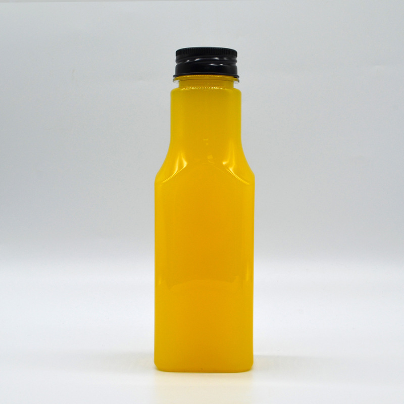 厂家供应pet透明食品级塑料瓶一次性果汁瓶300ml防盗盖透明饮料瓶