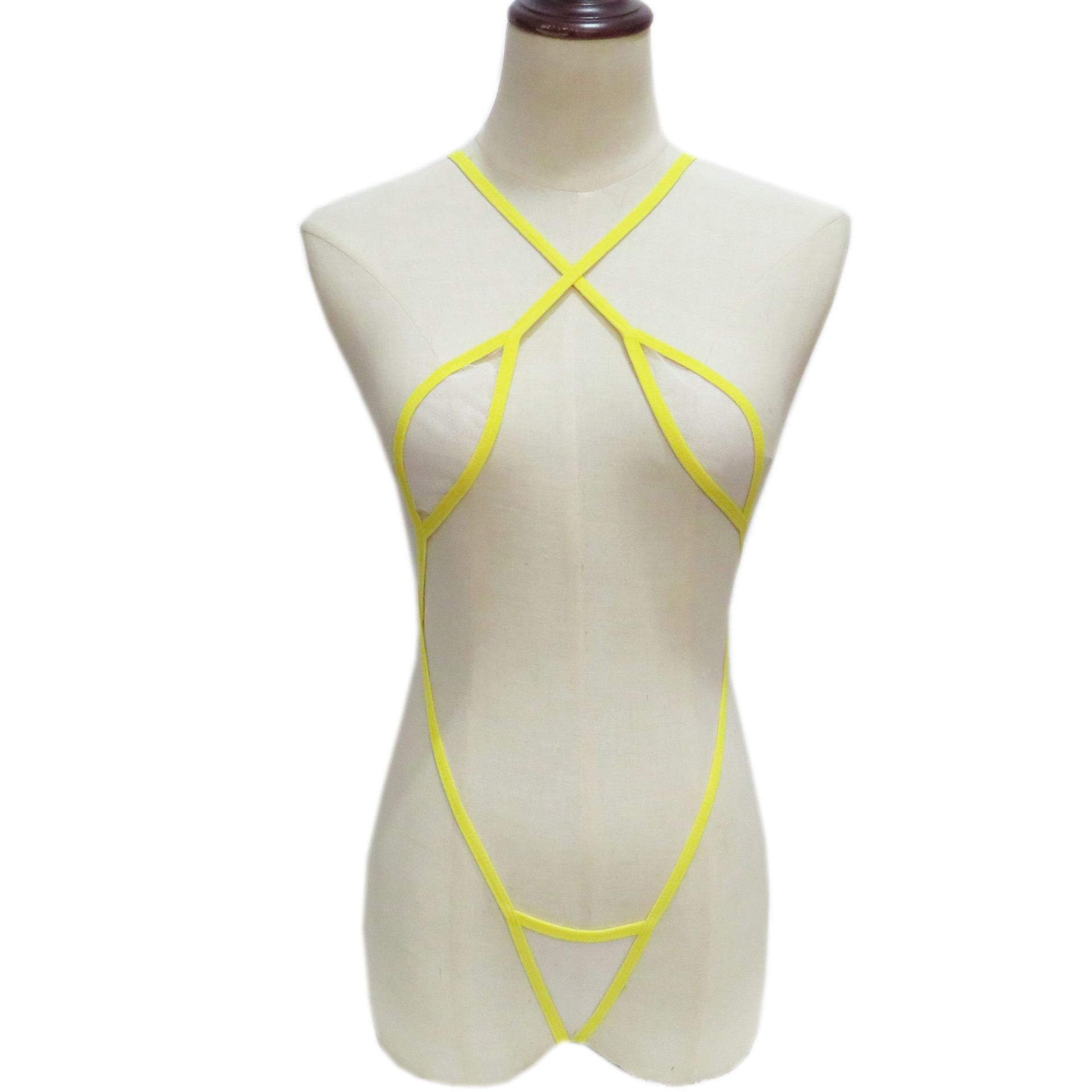 情趣内衣迷你泳衣泳装女士性感透视ebay连体三点式比基尼套装393