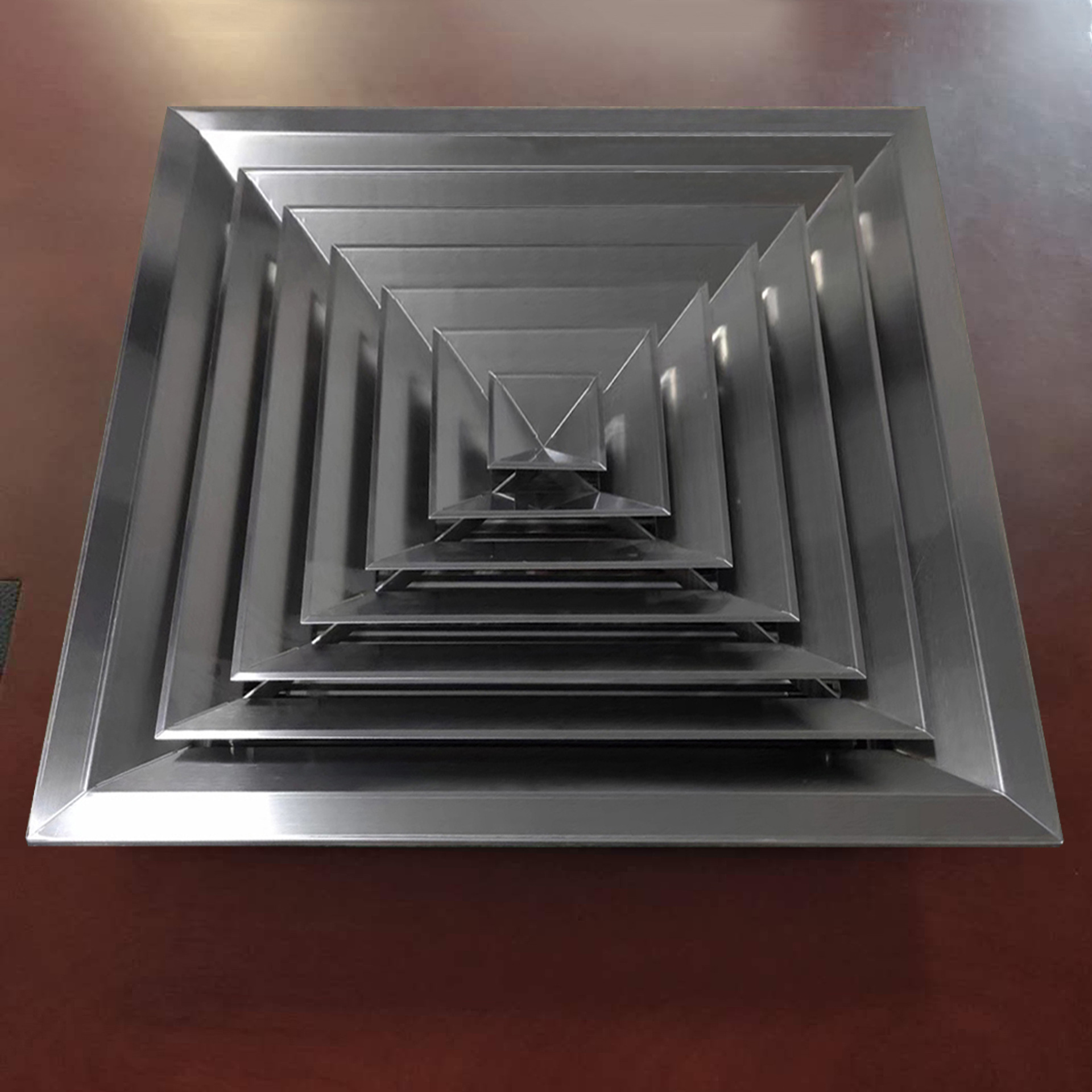 定制 四面吹风口 不锈钢回形风口 不锈钢散流器 304不锈钢散流器