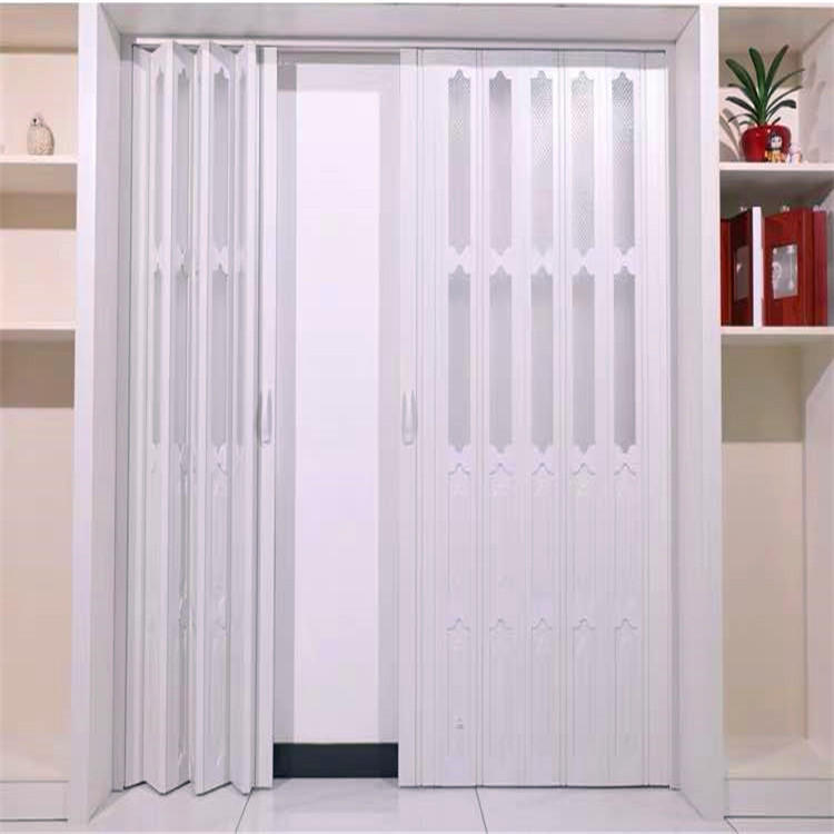 pvc折叠塑料门室内隔断厨房卫生间简易门百叶收缩折叠移门推拉门