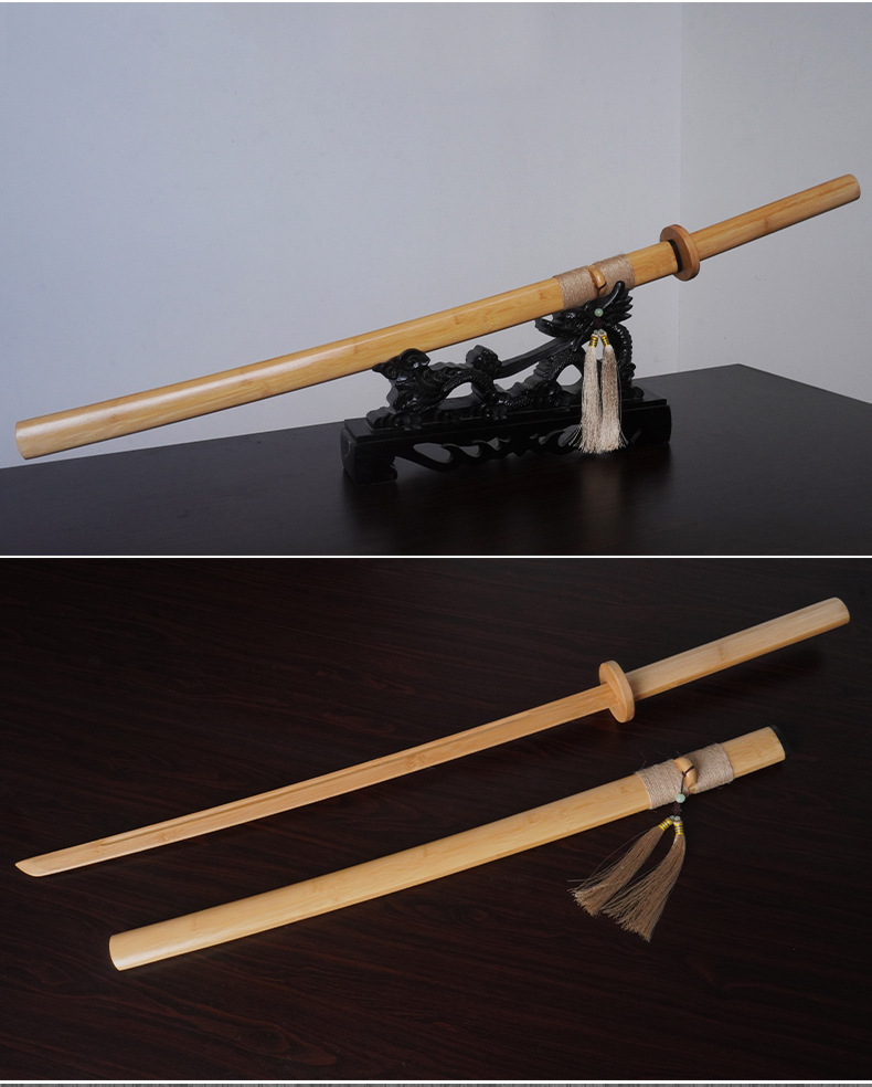 带鞘木刀居合道木剑剑道竹刀日式训练日本拔木制实木武术练习竹剑