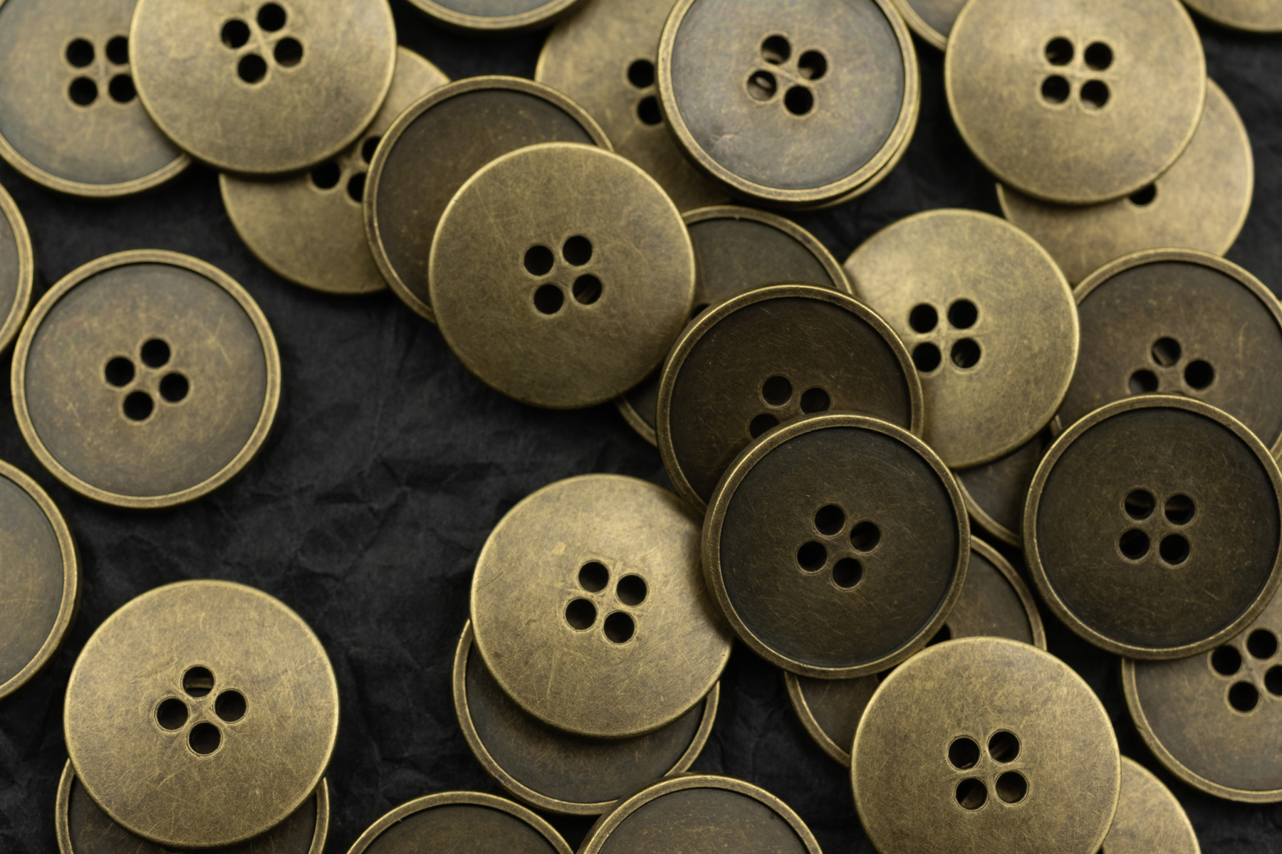 复古青古铜色牛仔衣金属钮扣做旧黑古锡色朋克皮衣嘻哈外套纽扣子