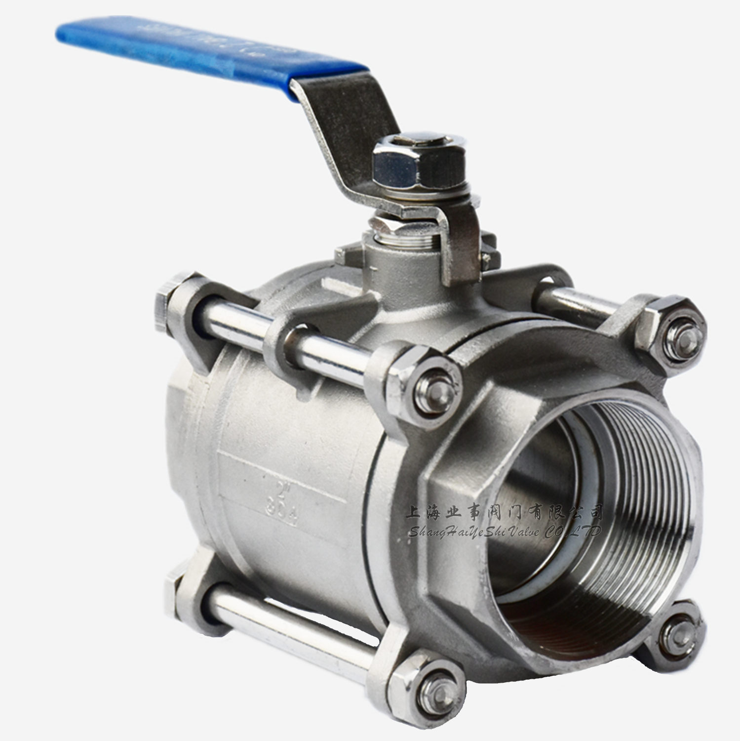 q11f-16p耐高温蒸汽304不锈钢三片式丝扣手柄球阀4/6分dn15 20 25