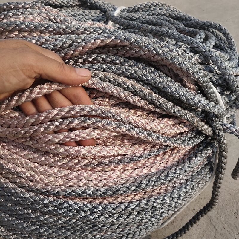 锦纶绳三股绳船用缆绳耐磨尼龙绳牵引拖网绳变色锦纶撇缆锚绳捆绑