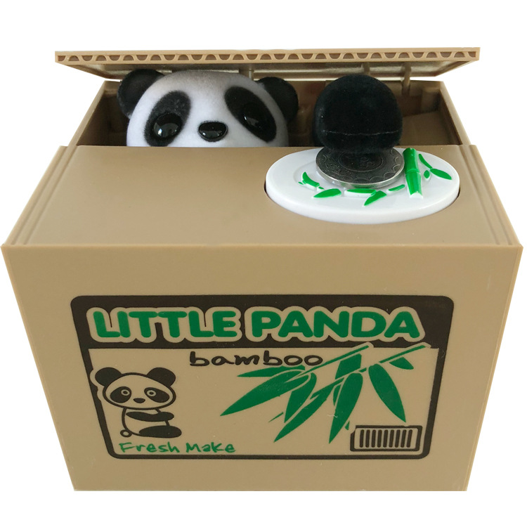 Money-Stealing Panda Fun Steal Money Cat Series Coin Bank New Exotic Electric Coin Bank Children's Toy Greedy Cat