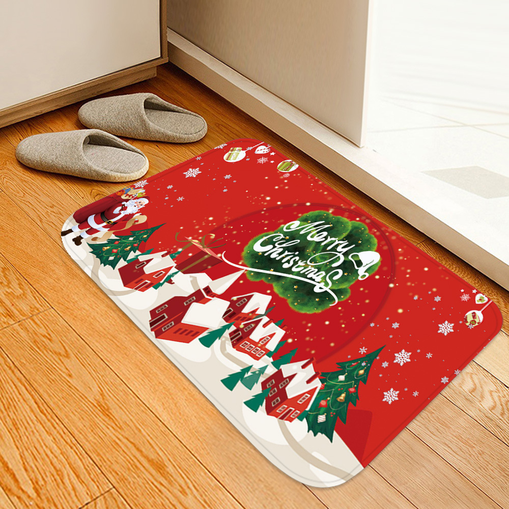 圣诞装饰品merry christmas圣诞节日过节圣诞节地垫门垫地毯