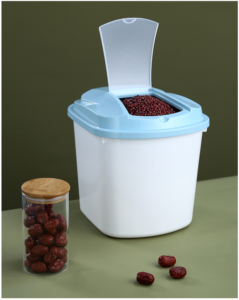 家用厨房密封米箱日式计量塑料米桶50斤五谷杂粮面粉防潮收纳米缸