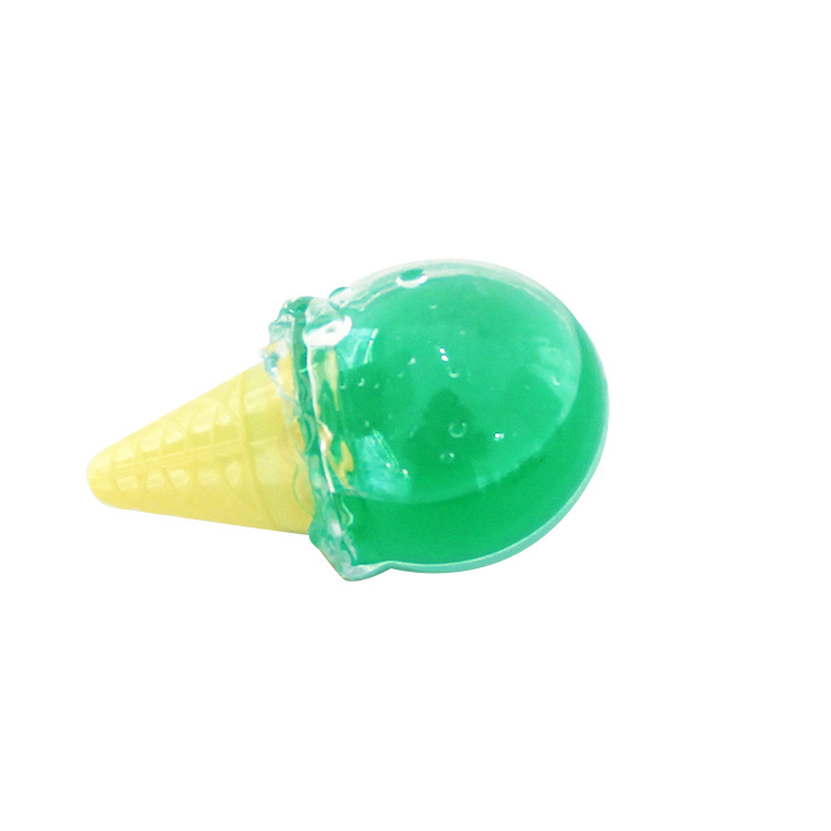 Peile Baoyuan Head Manufacturer Colorful Ice Cream Maca Transparent Cone Crystal Mud Non-Stick Hand Decompression DIY Toy