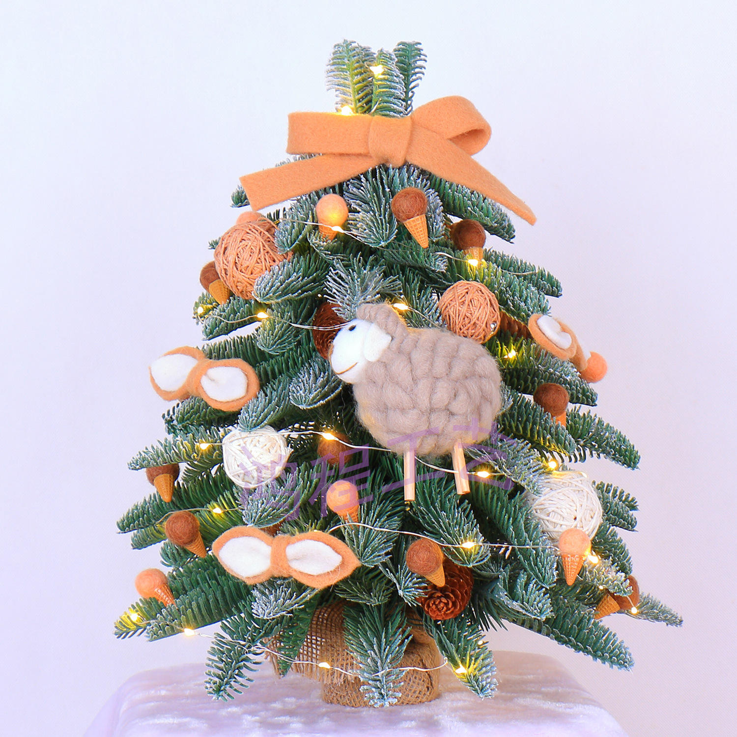 迷你圣诞树现货pe小树沾白雪松各种装饰点缀商场店铺家居房间圣诞