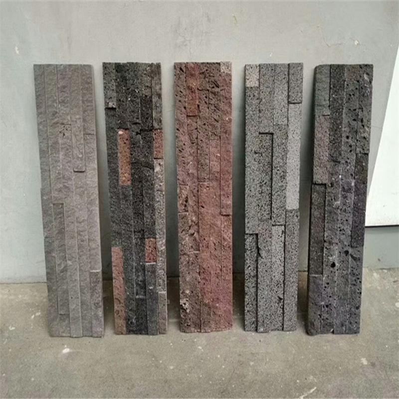厂家加工 火山石板 装饰用火山岩板 浮石板 黑色 红色