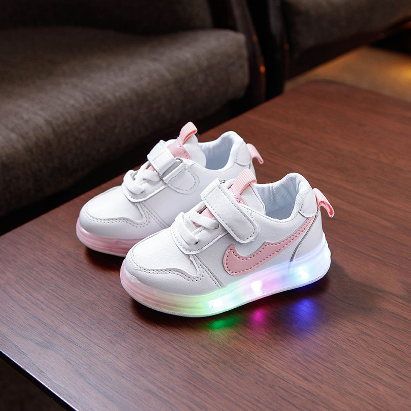 Spring New Children's Luminous Shoes Boys and Girls Shoes Colorful Led Light Shoes Fluorescent Flash Girls Light up Shoes
