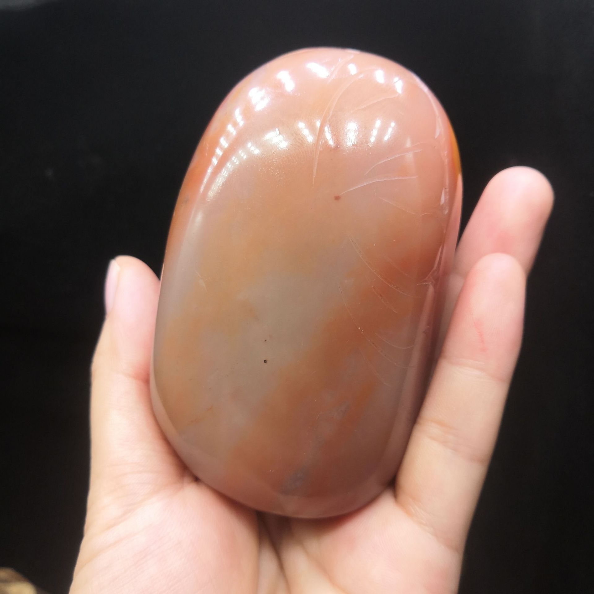 金丝玉把件 新疆克拉玛依戈壁玉麒麟手工雕刻把玩