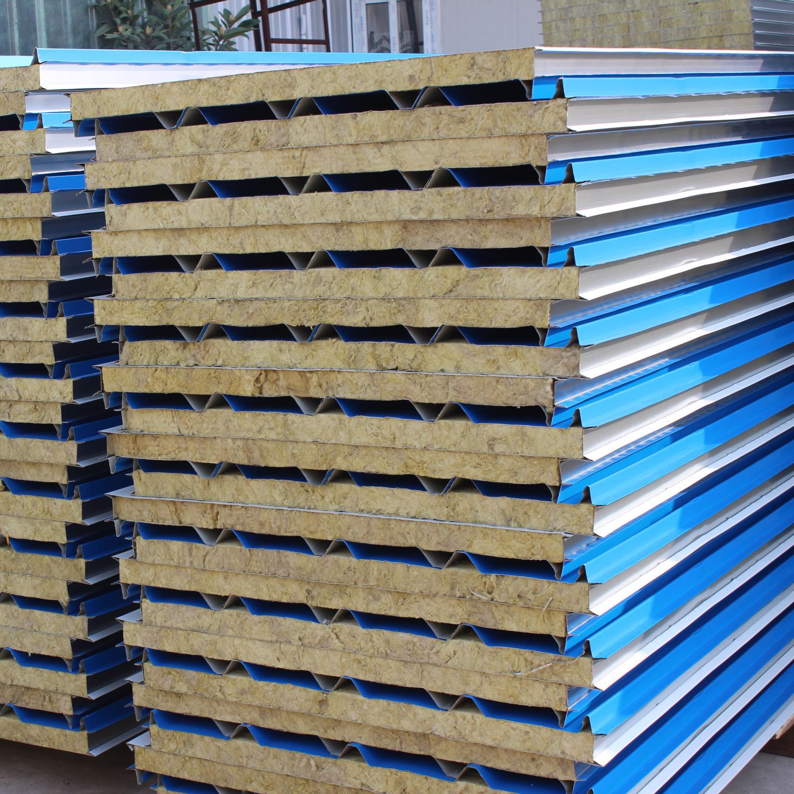 【冲量】5公分岩棉夹芯瓦楞板适用厂房活动板房简易房盖顶-阿里巴巴