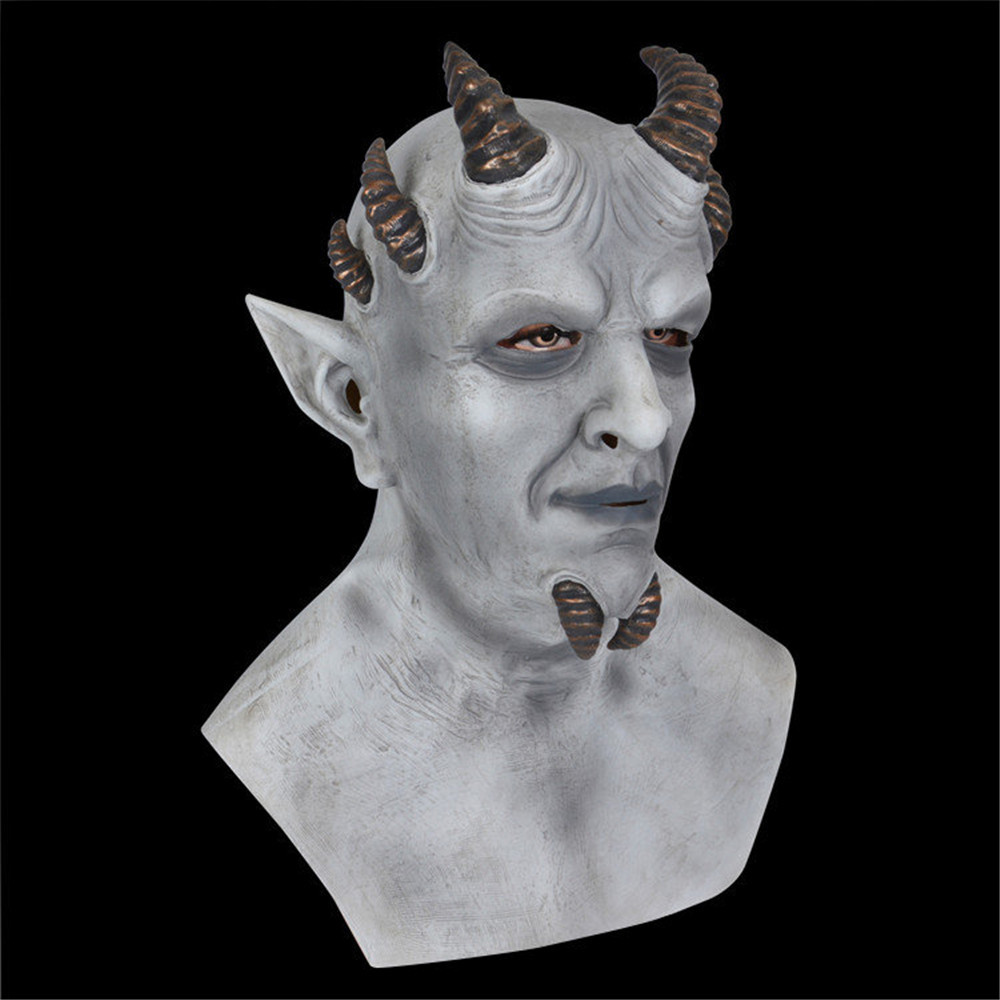 六角魔王乳胶头套sin of pride骄傲之罪面具万圣节恐怖鬼脸面罩新