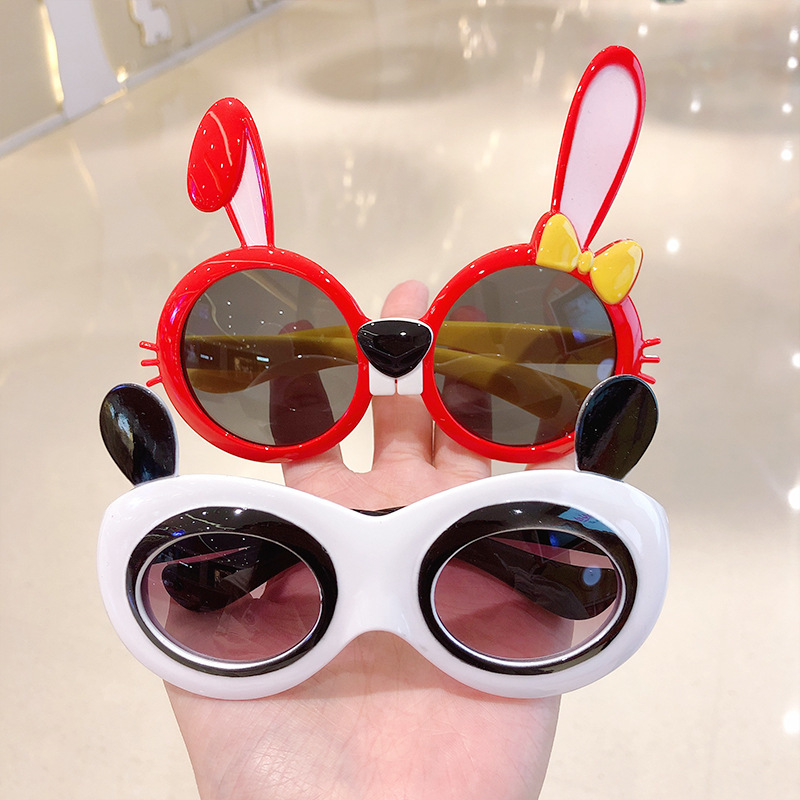 儿童卡通太阳镜遮光遮阳防晒可爱墨镜女童宝宝爱心蝴蝶结玩具眼镜