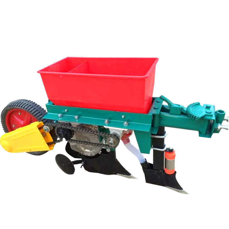 单行玉米黄豆播种机 手扶车带播种施肥机 新款免耕玉米播种机