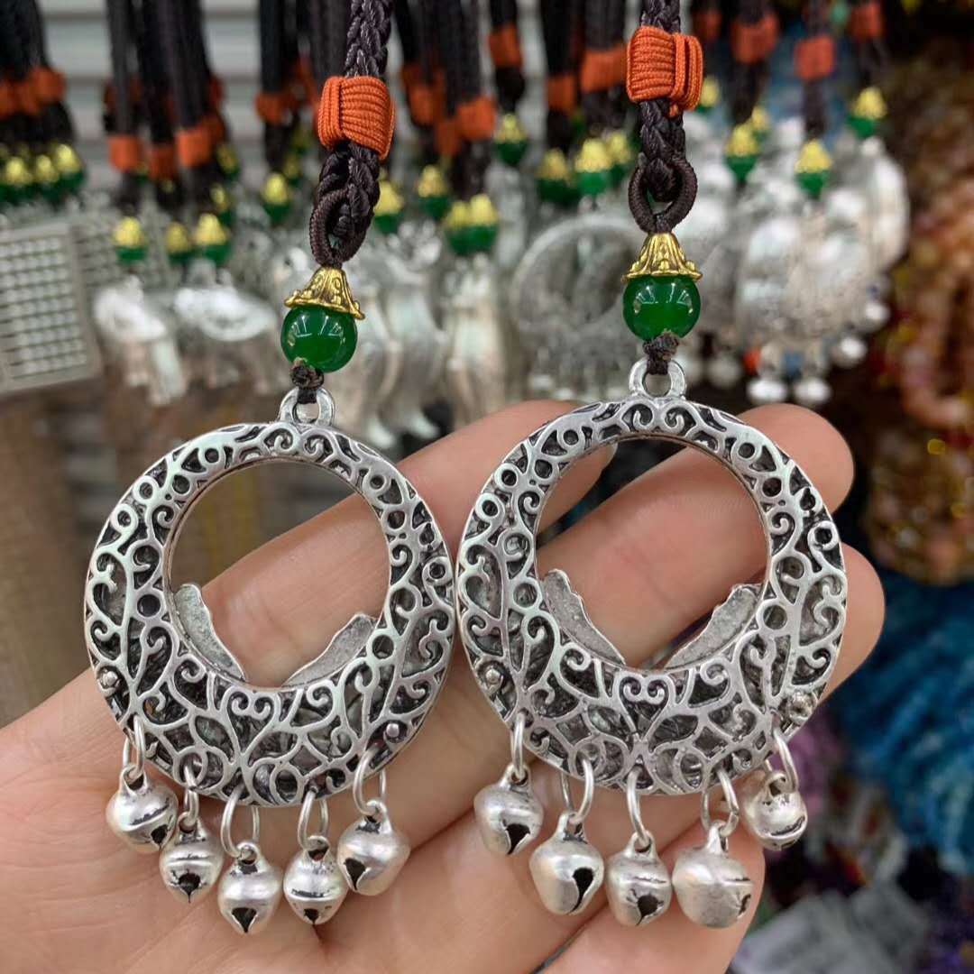 2020新款民族风古银长款项链简约百搭福袋毛衣链复古旅游景区饰品