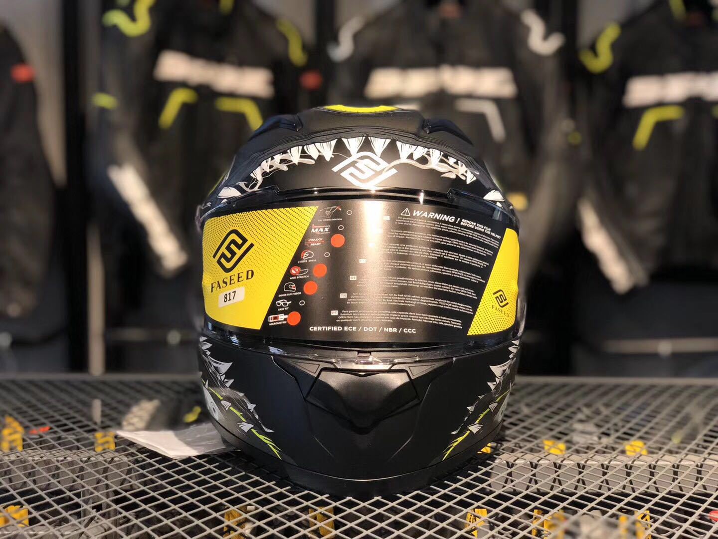 faseed头盔男摩托车双镜片全盔 机车个性女士赛车个性酷全覆式817